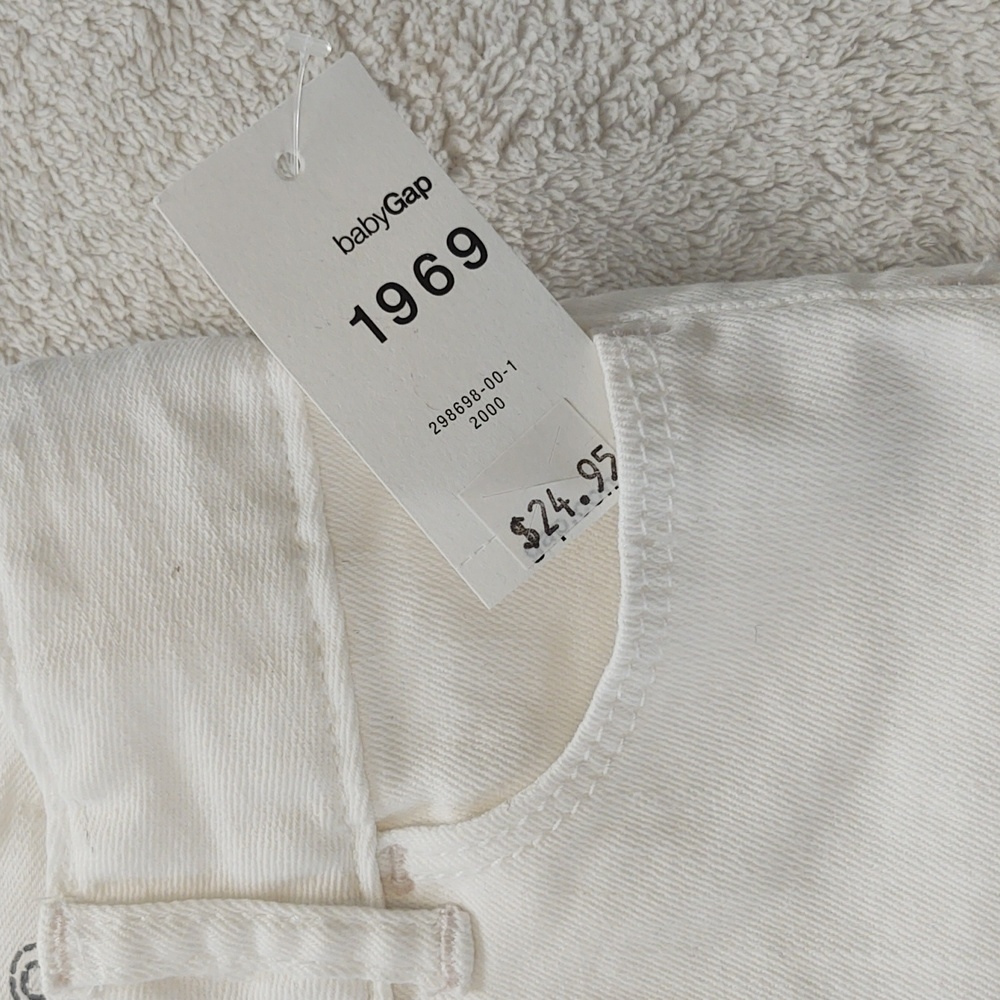 NWT baby Gap white stretch 2T denim bottoms & NWT old Navy 5 pocket skirt - Picture 7 of 13